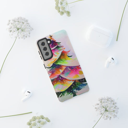 Swooshy Christmas Tree - Impact Resistant Phone Case